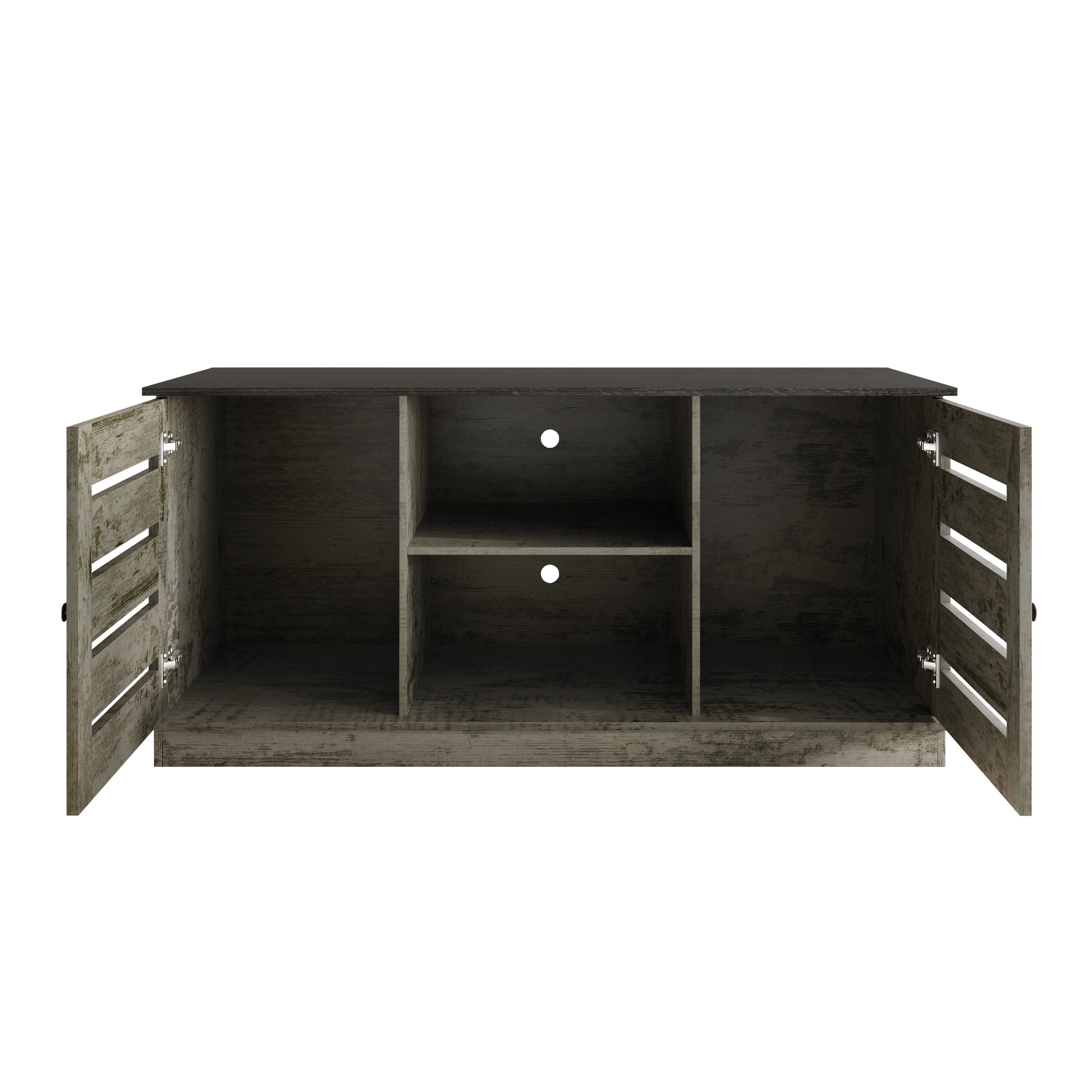 Castle Place Vintage TV Stand Console for TVs up to 50", Grey Oak