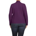 thumbnail image 3 of Women's Plus Size Casual Long Sleeves Open Front Office Work Wear Solid Blazer Jacket, 3 of 4