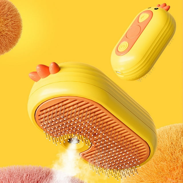 Cepillo limpiador de mascotas recargable 3 en 1 con vaporizador, peine para mascotas con rociador de vapor, cepillo para pelo de mascotas para perros y gatos, cepillo ABS