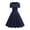 Navy, variant on Efsteb Cocktail Dresses For Women Vintage 1950s Dress Short Sleeve V Neck Swing Dress Wedding Guest Party Dresses (Green,XXL)