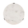 thumbnail image 4 of Bowery Hill Modern Metal Marble and Iron 11.5" Table - White, 4 of 4