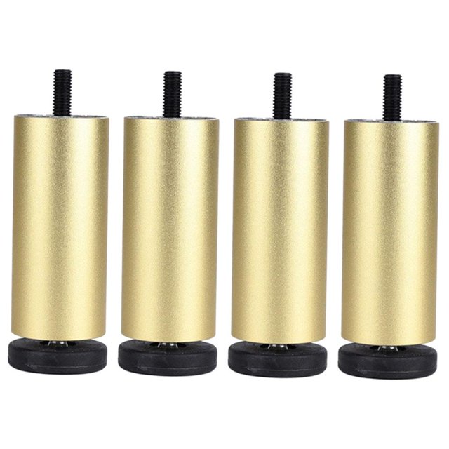 Patas del sofá 4 piezas DIY aleación de aluminio muebles patas sofá sofá armario TV soporte patas diámetro: 38 Dorado 18cm Fanmusic Patas del sofá