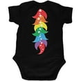 thumbnail image 2 of Halloween Rainbow Heart Unicorn Costume Pony Soft Baby One Piece Black 6 Month, 2 of 2