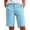 #02 Blue 【Mix, Match & Rotate: Stock Up on Daily Colors】, variant on Women's Stretch Twill Bermuda Shorts with Pockets, Mid Rise Button Closure Chino Shorts, Casual Walking Hiking Summer Workwear, Multi Pocket Cotton Blend Shorts | VerBelle,Black L