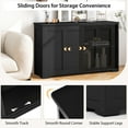 thumbnail image 6 of Costway Stackable Buffet Sideboard Set of 2 with Sliding Doors & Adjustable Shelf Black, 6 of 9
