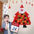 thumbnail image 3 of Teissuly Christmas Tree Advent Calendar, 24 Days Countdown to Christmas Felt Fabric Advent Calendar, Holiday Decoration Wall Door Hanging Decor Gift for Kids Adults Teissuly WER202310234686, 3 of 8