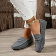 thumbnail image 2 of Rokment Women's Men's Moccasines Slip on Penny Loafers Walking Shoes Classic Comfortable Suede Flat Spring Fall Casual Dress Footwear Grey Size 8.5, 2 of 4