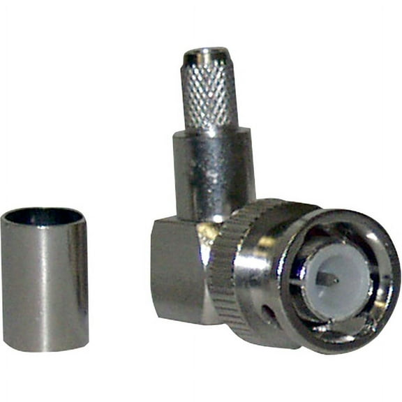 3-Peice Right Angle Crimp style BNC Male Connector