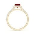 thumbnail image 2 of ANGARA Natural Pear-Shaped 1.15 ct Ruby Halo Engagement Ring in 14K Yellow Gold for Women (Size-8x6mm) | July Birthstone Jewelry for Her | Natural Ruby Rings, 2 of 9