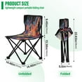 thumbnail image 3 of 600D Oxford Camping Chair Portable Foldable Chair Supports 220 lbs for Picnic, Fishing, Backpacking Fox Skull, 3 of 8