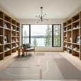 thumbnail image 2 of ODIKA 9'x12' Ivory Geometric Pathway Design Washable Area Rug Modern Abstract Lines with Subtle Accents for Dining Room, Basement, Large Office, Non-Slip Chair-Friendly, 2 of 7