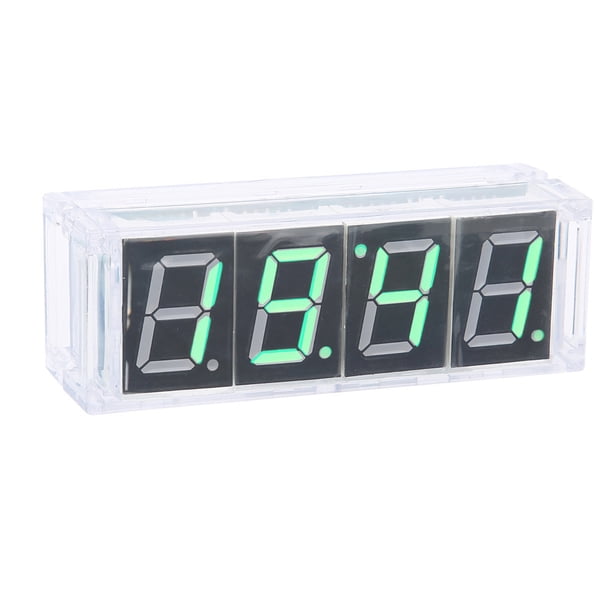 Kit De Reloj Electrónico De Bricolaje, Kit De Reloj LED De Bricolaje Recargable De 4 Dígitos Con Visualización Automática De Temperatura De Tiempo, Proyectos De Soldadura De