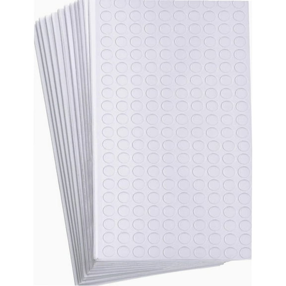 2400 Pieces Foam Dots Dual-Adhesive 3D Foam Tapes Foam Pop Dots Adhesive Mount for Craft DIY Art or Office Supplies, 12 Sheets, Round (0.4 Inch)