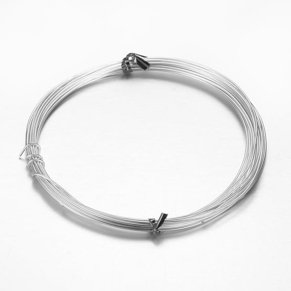 Round Aluminum Craft Wire for DIY Arts and Craft Projects Silver 12 Gauge 2mm