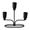 thumbnail image 2 of Candelabro de metal, soporte para velas, candelabro de hierro forjado para centro de mesa, para bodas, festivales, de comedor, chimeneas, Negro, 2 of 8