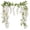 White, variant on Artificial Wisteria Flowers Vines Hanging Garland for Home Garden Wedding Arch Decor Outdoor Indoor Curtain String Hearthweave