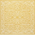 thumbnail image 2 of JONATHAN Y SANTA MONICA 5' Square Area Rug, Charleston Vintage Filigree Textured Weave - Yellow/Cream, SMB106L-5SQ, 2 of 7
