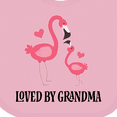 thumbnail image 4 of Inktastic Grandma Loves Me Flamingo Grandchild Girls Baby Bib, 4 of 4
