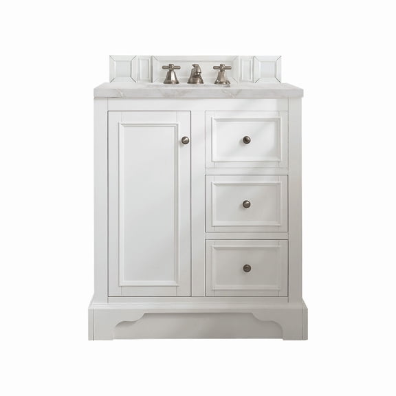 James Martin Vanities 825-V30-3Vsl De Soto 32" Single Basin Poplar Wood Vanity Set - White