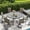Black Table-Brown Chairs, variant on VOXBIN 5 Pieces Patio Dining Set Outdoor Furniture- 40.7" Round Table and 4 Swivel Chairs