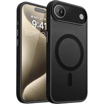 Entronix Magnetic Case for iPhone 17 Air – Heavy Duty Slim Dual-Layer Shockproof Cover, Black