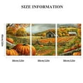 thumbnail image 3 of Ullo0ord  Fall Landscape Wall Art - Retro Pumpkin Autumn Landscape Canvas Wall Art - Thanksgiving Wall Art for Living Room Bedroom Bathroom Home Decor 12x16x3pcs, 3 of 6