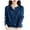 Blue, variant on Essentials Women's Sweater Button Down Crew Neck Cardigans Solid Open Front Long Sleeve Knit Fall Knitwear