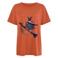 thumbnail image 5 of Tops de mujer Bruja Patrones de características creativas Estampados casuales Mangas cortas sueltas Tops de hombres y mujeres Camisetas de cuello redondo Pompotops hfajkhk139040, 5 of 5