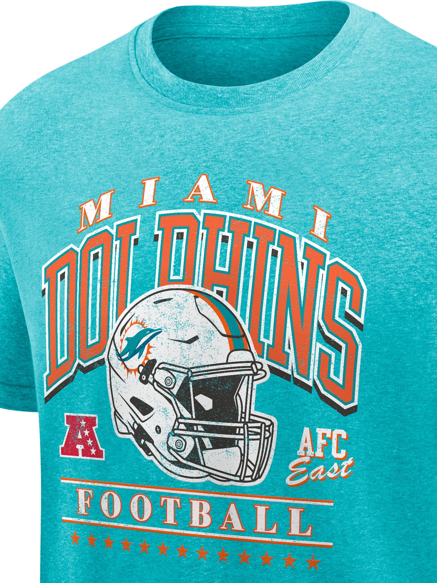 NFL Miami Dolphins Men's Synthetic Green Heather Short Sleeve T-Shirt