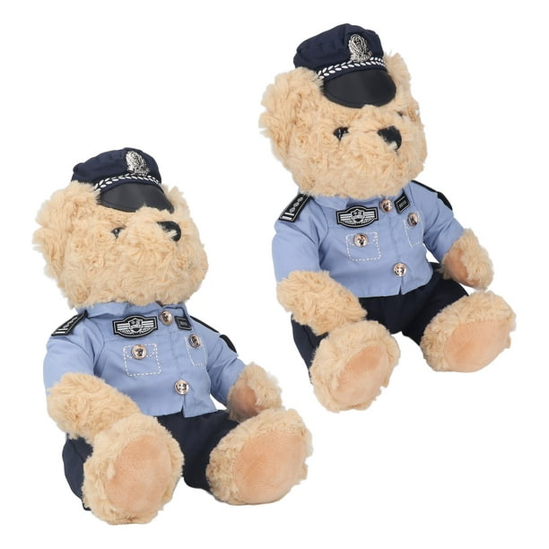 Juguete De Oso De Peluche De Oficial, Juguete De Peluche De Oso De Peluche Suave Para Niños Adultos, Oso De Oficial De Tráfico Peludo De Dibujos Animados, Juguete De Policía De