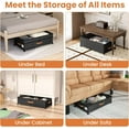 thumbnail image 5 of Under Bed Storage with Wheels, 2Pack 72L XXL Closet Organizers and Storage Bins Large, 10 in Higher Adjustable Storage for Underbed With Handles,Under Bed Drawer for Shoes, Clothes, Blankets，Black, 5 of 12
