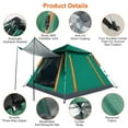 thumbnail image 4 of BAYUELSWU Quick Set Up Waterproof 4-5 Person Camping Tent, Outdoor Foldable Camping Tent All-Weather Portable for Hiking, Backpacking, Hiking, Climbing, Travel (Green), 4 of 8