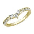 thumbnail image 1 of 0.30 Carat Excellent Pear Shape Genuine Diamond Latest Design Engagement Eternity Band for Ladies Solid 18K Yellow Gold Size 7.5, 1 of 7