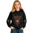 thumbnail image 3 of Kids Hoodie Unisex Lightweight Cute Sweatshirts Highland Cattle Long Sleeve Pullover, 3 of 8