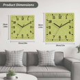 thumbnail image 5 of Fruit Green Wooden Wall Clock Silent Non Ticking, Farmhouse Burlap Solid Green Modern Linen Texture Square Wall Clocks Battery Operated, Decor Clock for Home Office, Living Room, Kitchen, 10 Inch, 5 of 9