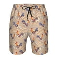 thumbnail image 3 of Fotbe Roosters In Floral Trajes de Baño Estampados para Hombre, Shorts de Verano de Secado Rápido, Ropa de Playa, Bañadores-XX-Large, 3 of 6