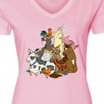 thumbnail image 4 of Inktastic Happy Farm Animals Women's V-Neck T-Shirt, 4 of 5