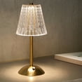 thumbnail image 4 of Crystal Desk Lamp ,3 Color Dimmable Cordless Lamp,Rechargeable Gold Small Lamp,Mini Battery Powered Desk Lamp,Crystal Night Light for Children,Lamps for Nightstand Dorm Outdoor ,1pc, 4 of 8