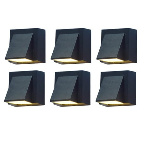 

6X 3W Modern Minimalist Outdoor Waterproof Wall Lamp LED Outdoor Garden Light Warm White