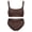 Brown, variant on Aivtalk Women's Seamless Wireless Bra and Panty Set, Full Coverage Bralette with Removable Padding, Scoop Neck Adjustable Strap T Shirt Bra for Everyday Wear M Black