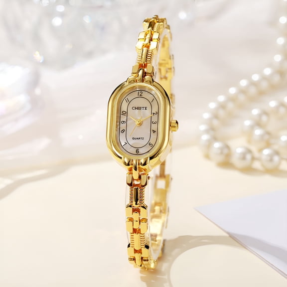 DESIGNICE Women's Gold Dainty Bangle Watch Small Vintage Bracelet,Easy Read Numeral Dial Waterproof