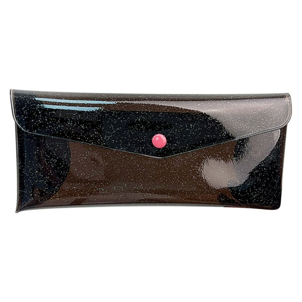 Estuche para lápices, organizador de bolígrafos, almacenamiento de color transparente, organización elegante y moderna, diseño compacto y portátil, plegable y liviano, marco de plástico