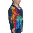 thumbnail image 3 of Haiem Colorful Parrot Jungle Dream Pattern Boys Hoodie, Youth Pullover Hooded Sweatshirt, Kangaroo Pocket Hoodie for Kids Girls -Medium, 3 of 6