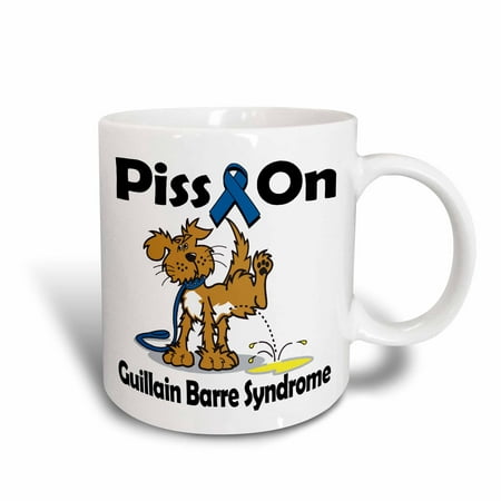 3dRose Piss On Guillain Barre Syndrome Awareness Ribbon Cause Design, Ceramic Mug,
