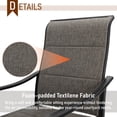 thumbnail image 3 of Sophia & William Patio Dining Swivel Padded Textilene Chairs Set of 2, 3 of 6
