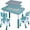 Blue, variant on REDCAMP Double-Sided Kids Activity Table, Multi Drawing Table and Chair Set with 2 Chairs for Toddlers, Plastic Height Adjustable Play Table with Storage Bins, Blue