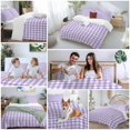 thumbnail image 6 of Purple Bedding 3 Piece Duvet Cover Set Full Size, Country French Rustic Buffalo Plaid Modern Art Soft Microfiber Comforter Cover with Zipper Closure & Pillowcases, Wrinkle & FadeResistant Quilt Cover, 6 of 9