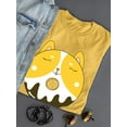 thumbnail image 3 of Cute Smiling Corgi Donut T-Shirt Women -Image by Shutterstock, Female 3X-Large, 3 of 4