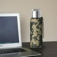 thumbnail image 5 of Camouflage 20oz Stainless Steel Thermal Bottle with Tea Filter and Cup Lid, Vacuum Insulated Coffee Mug with 316L Inner Liner, Leakproof Travel Thermos for Office, Commute & Outdoor, 5 of 6