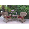 thumbnail image 5 of Jeco Windsor Honey Wicker Rocker Chair And End Table Set With Hunter Green Chair Cushion, 5 of 5